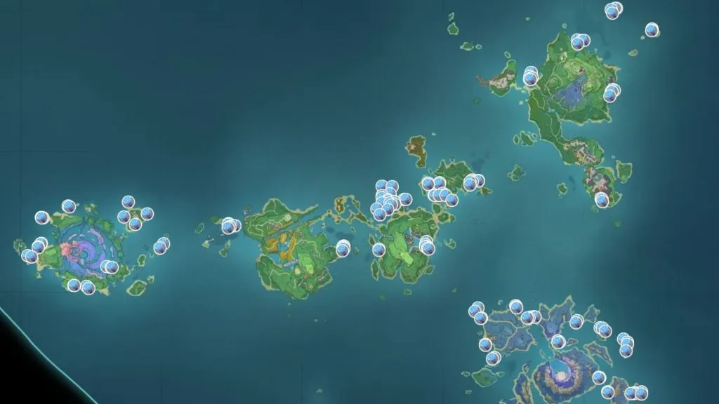 Sea Ganoderma Genshin Impact Karte