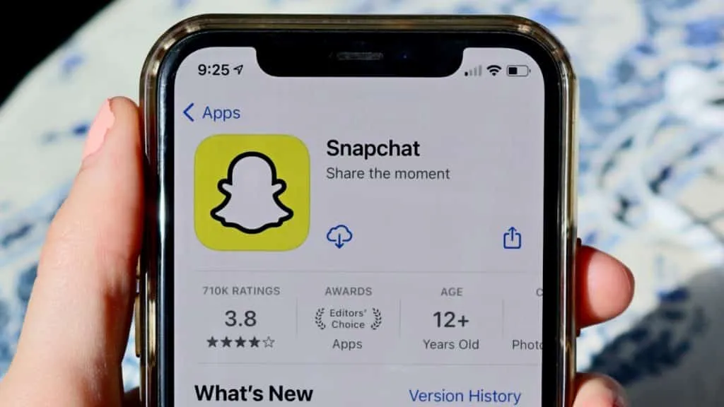Snapchat-Logo auf einem iPhone