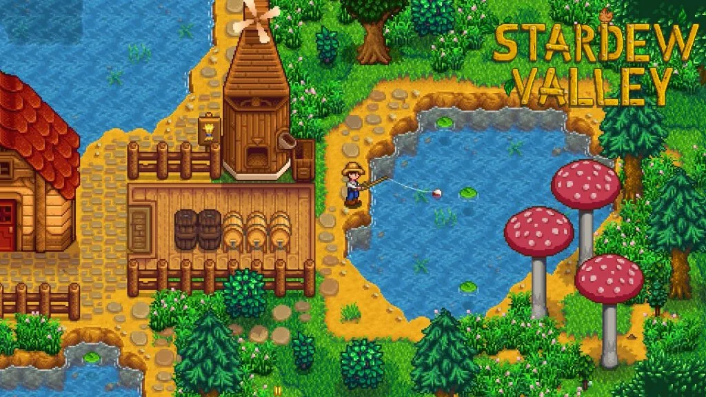 Pesca em Stardew Valley como Animal Crossing