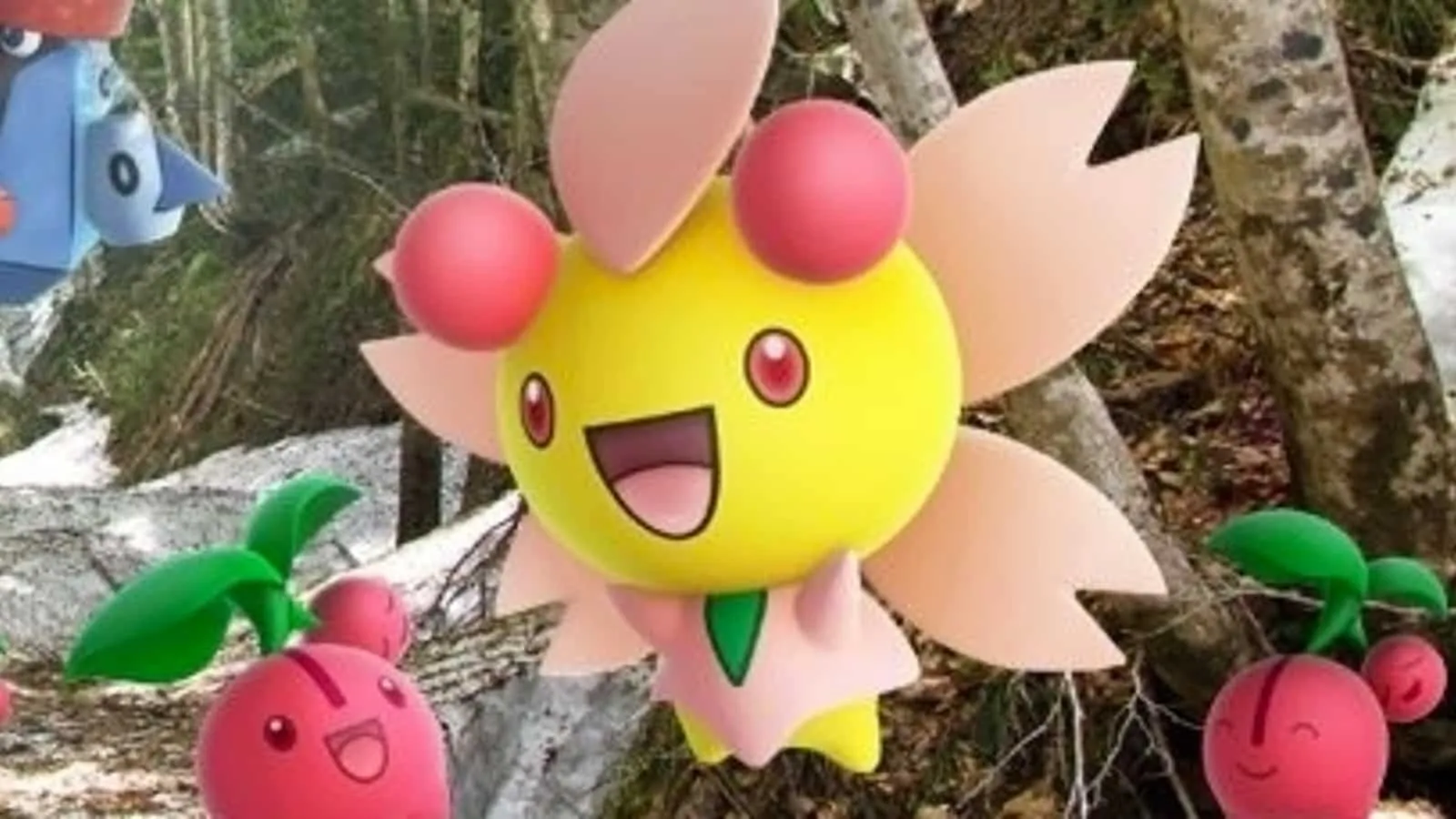 Sunshine Cherrim aparecendo em Pokémon GO