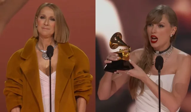 Taylor Swift acusada de “desrespeito” a Celine Dion durante o Grammy