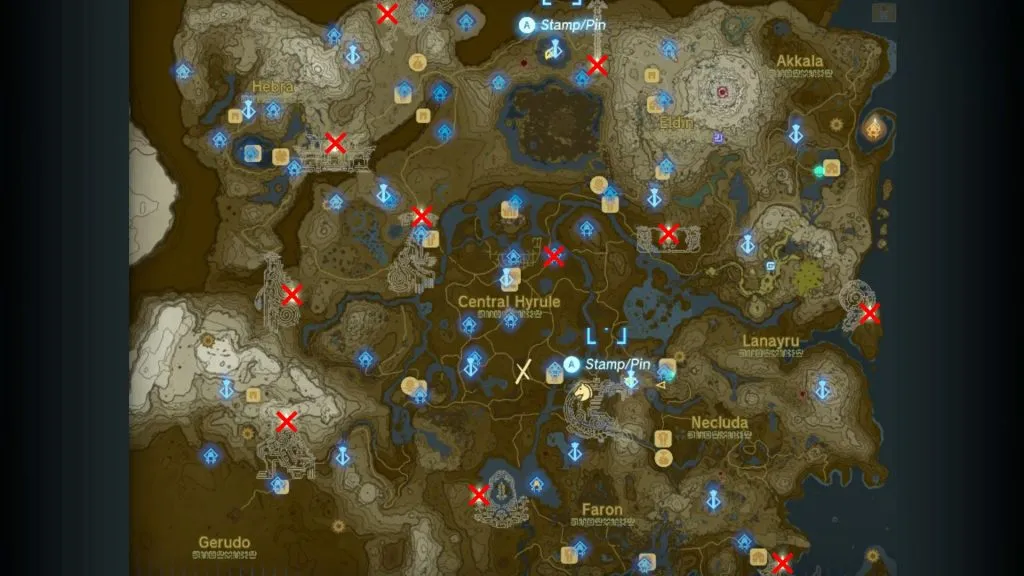 Ubicación del geoglifo de The Legend of Zelda Tears of the Kingdom