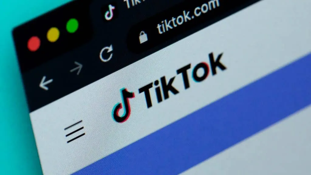 Bild der TikTok-Website