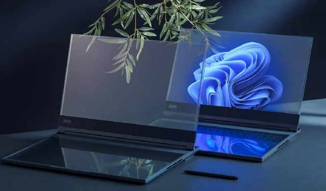 Novo conceito de laptop da Lenovo apresenta tela totalmente transparente