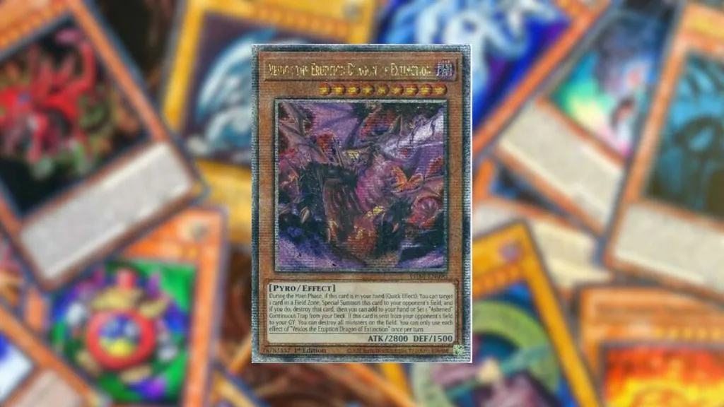 Veidos, o Dragão de Erupção da Extinção, do conjunto de reforço Phantom Nightmare