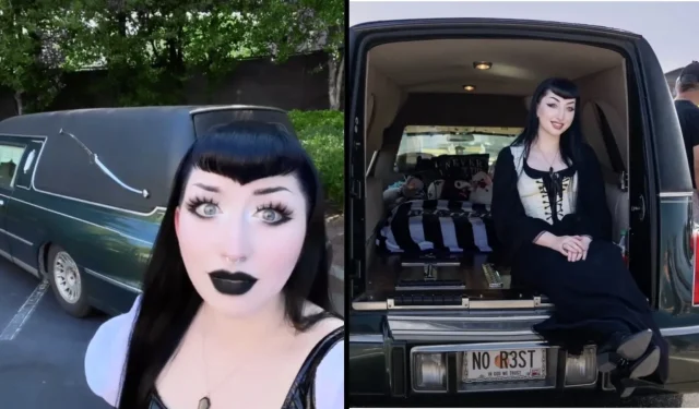 Mulher revela como seu carro funerário se tornou um ícone do OnlyFans