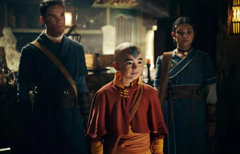 Aang, Sokka e Katara no elenco de Avatar: O Último Mestre do Ar