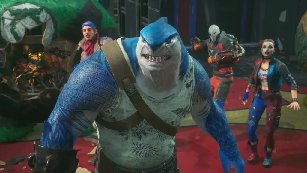 un'immagine di King Shark in Suicide Squad: Kill the Justice League