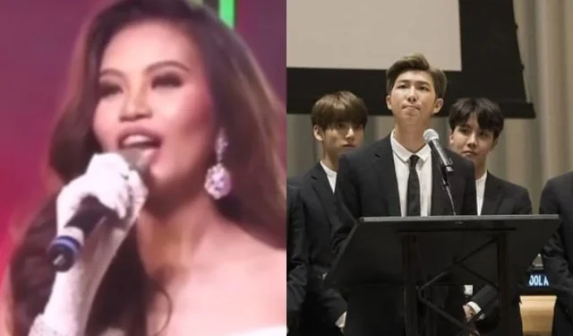 Una concursante ganó un concurso de belleza en Filipinas gracias a copiar el discurso de RM de BTS