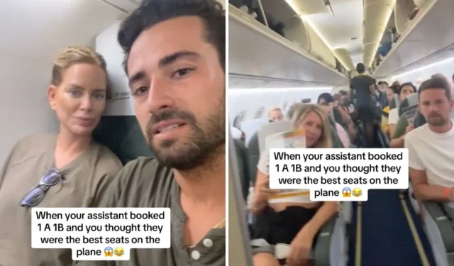 Una pareja queda atónita después de reservar los que pensaban que eran los ‘mejores asientos’ en el avión