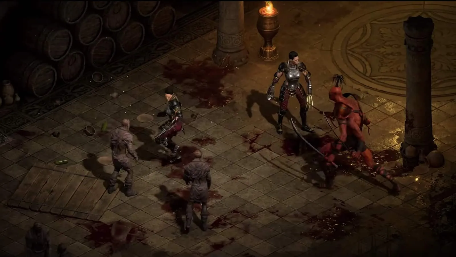 Diablo 2 Resurrected Assassin usando clone do Shadow Warrior