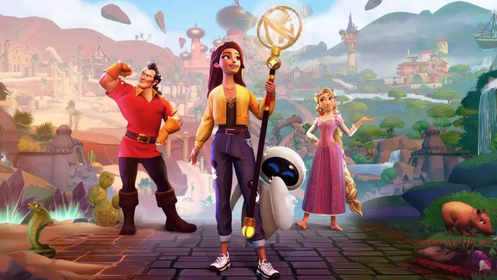 Arte clave para la expansión A Rift in Time de Disney Dreamlight Valley