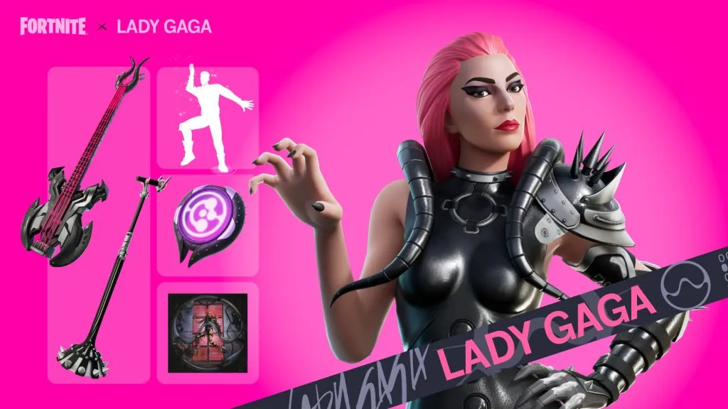 Traje Lady Gaga Rainha Chromatica Fortnite