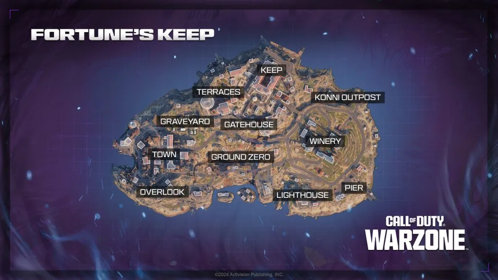 Todos los puntos de interés en Fortune's Keep