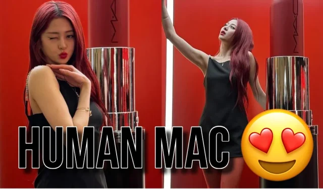 ‘HUMAN MAC’ LE SSERAFIM Huh Yunjin se torna viral com recursos visuais no evento da marca