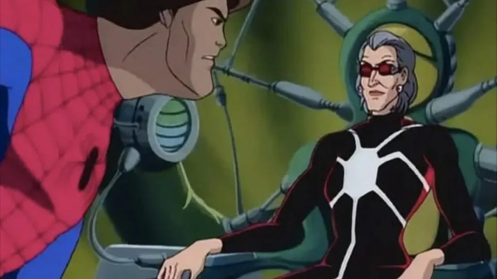 Spider-Man y Madame Web de la serie animada