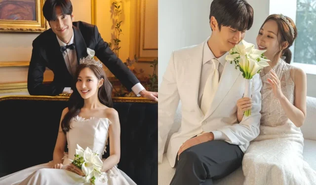 La séance photo de mariage de Park Min Young et Na In Woo révélée après la finale de « Marry My Husband »