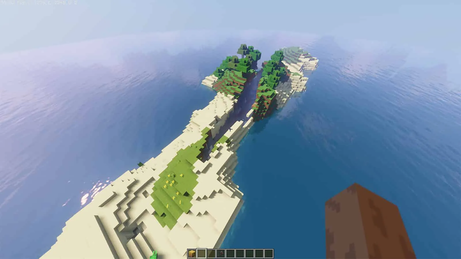 Minecraft の難破船島