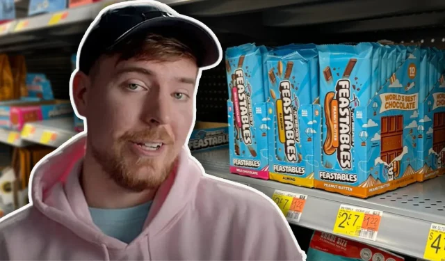 MrBeast passa 15 horas estocando barras Feastables nas lojas Walmart e Target