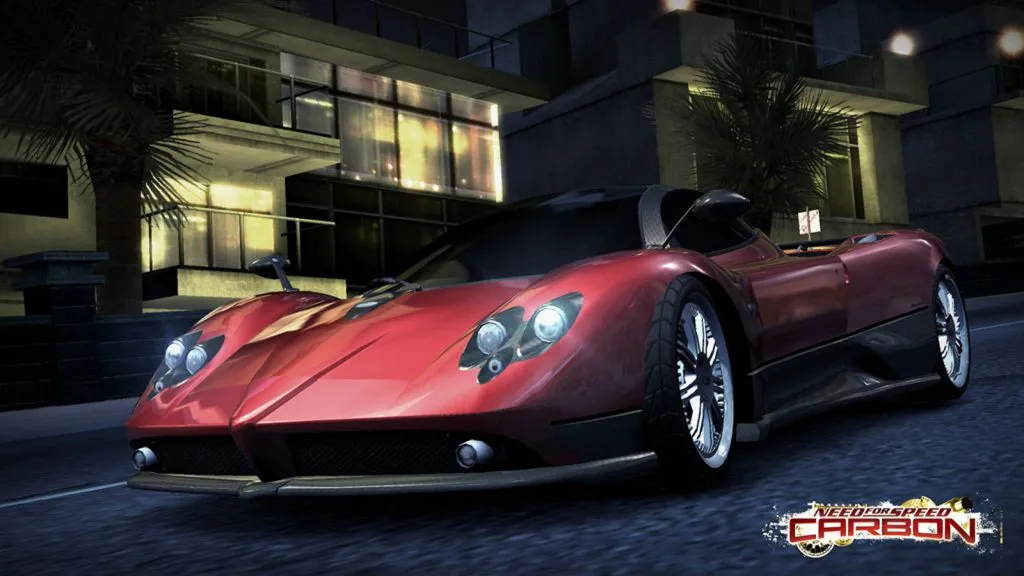 une voiture rouge en carbone nfs