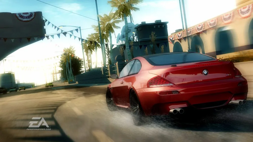 une voiture rouge dans NFS Undercover