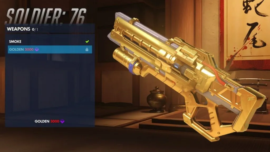 Soldato 76 pistola d'oro in Overwatch 2