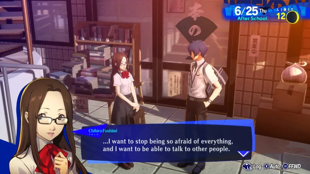 Protagonist und Chihiro in Persona 3 Reload