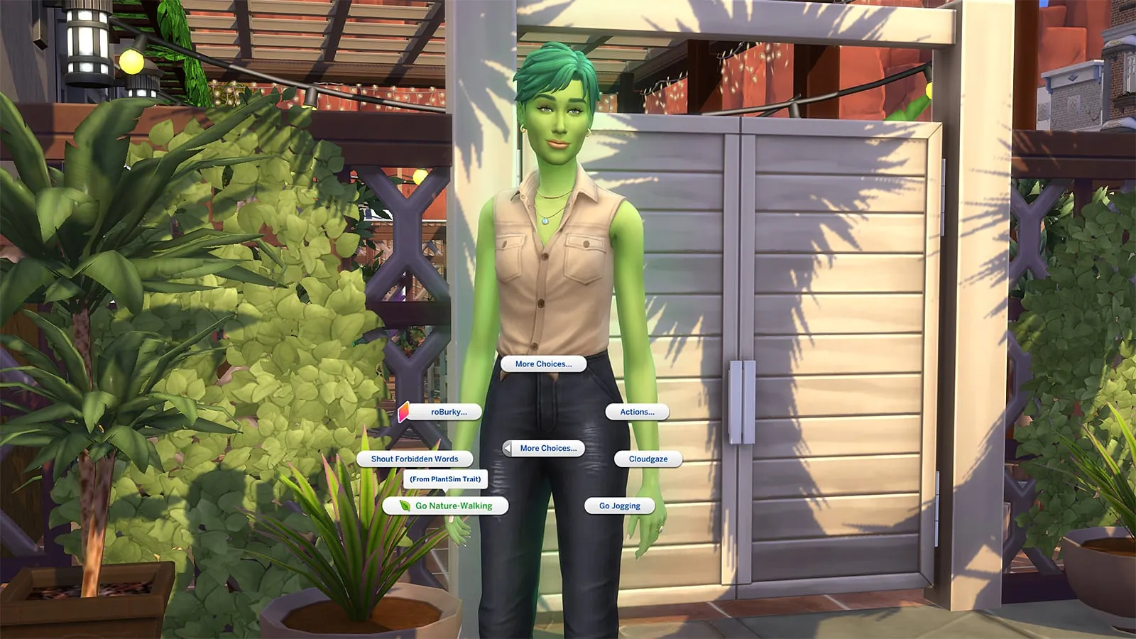 Un Sim de Planta en Los Sims 4