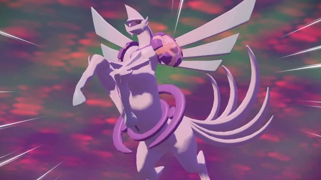 Schermata di Pokemon Legends Arceus Origine Forma Palkia