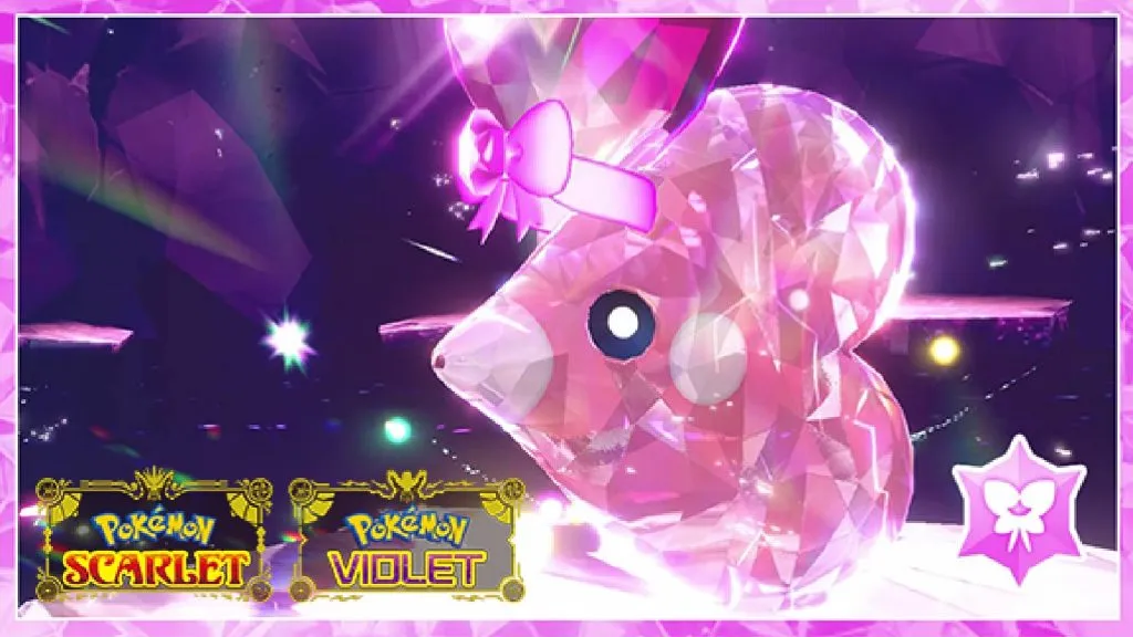 El Pokémon Luvdisc es visible en un Tera Raid con el tipo Fairy Tera