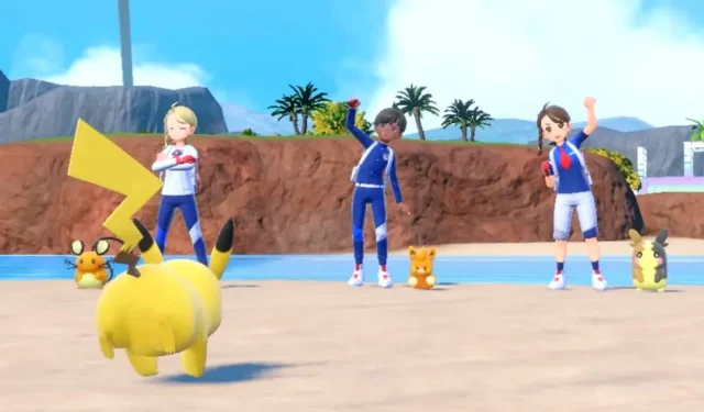 Spieler von Pokemon Scarlet und Violet erstellen ein Synchro Machine-Schwimm-Minispiel