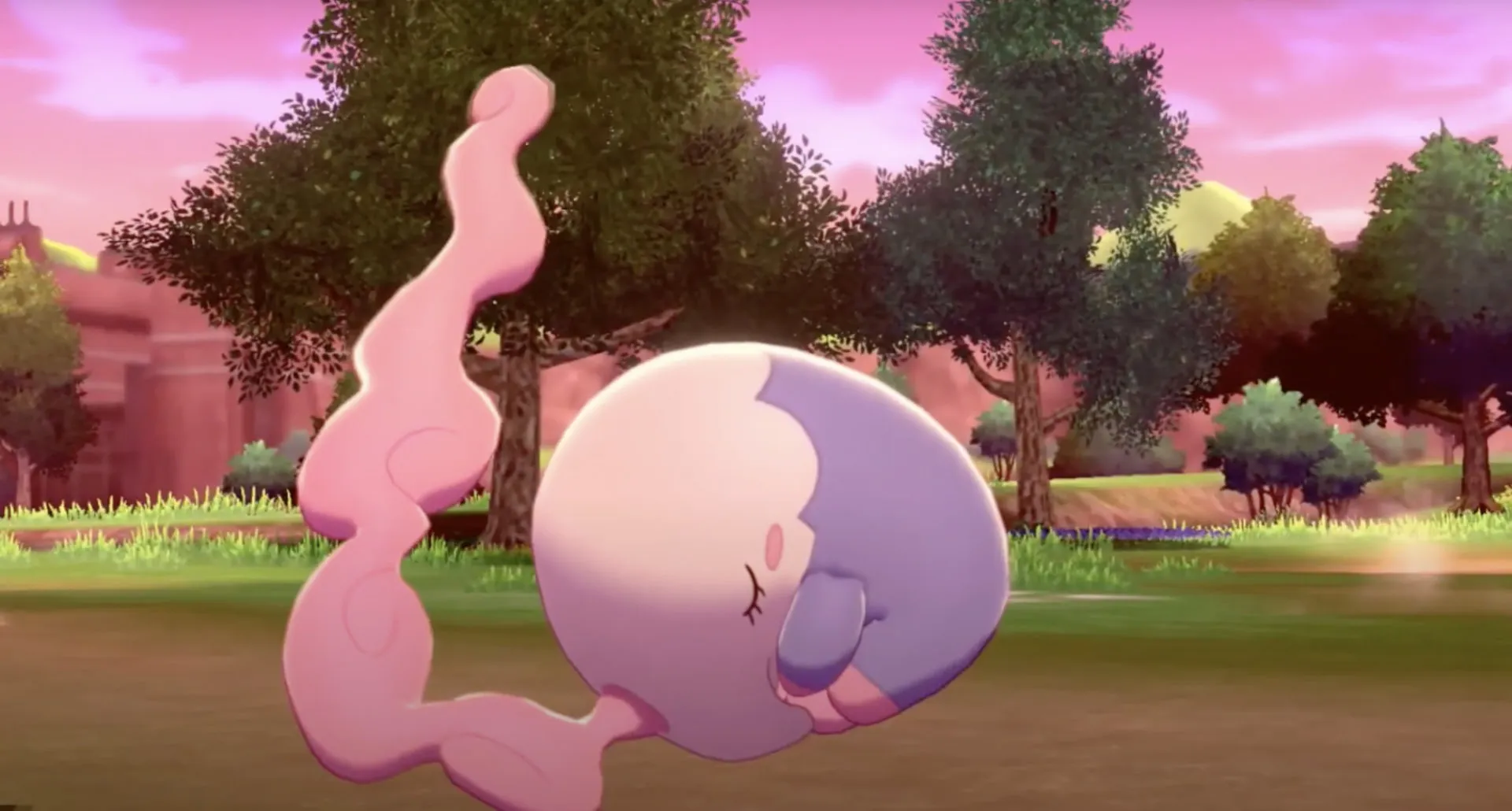 Capture d'écran de Musharna dans Pokemon Sword & Shield.