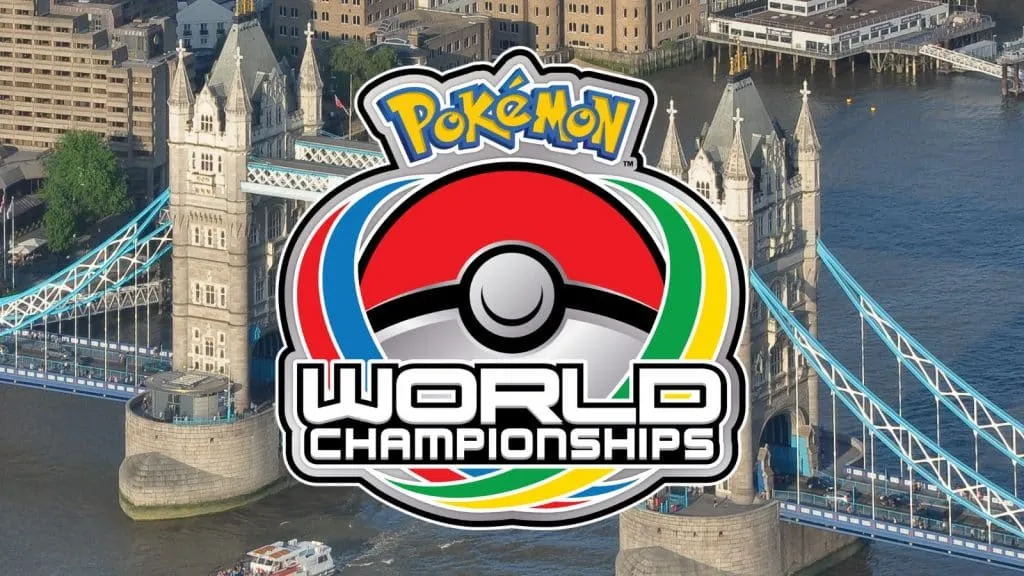 imagem do cabeçalho do logotipo do campeonato mundial de Pokémon 2022 da ponte de Londres