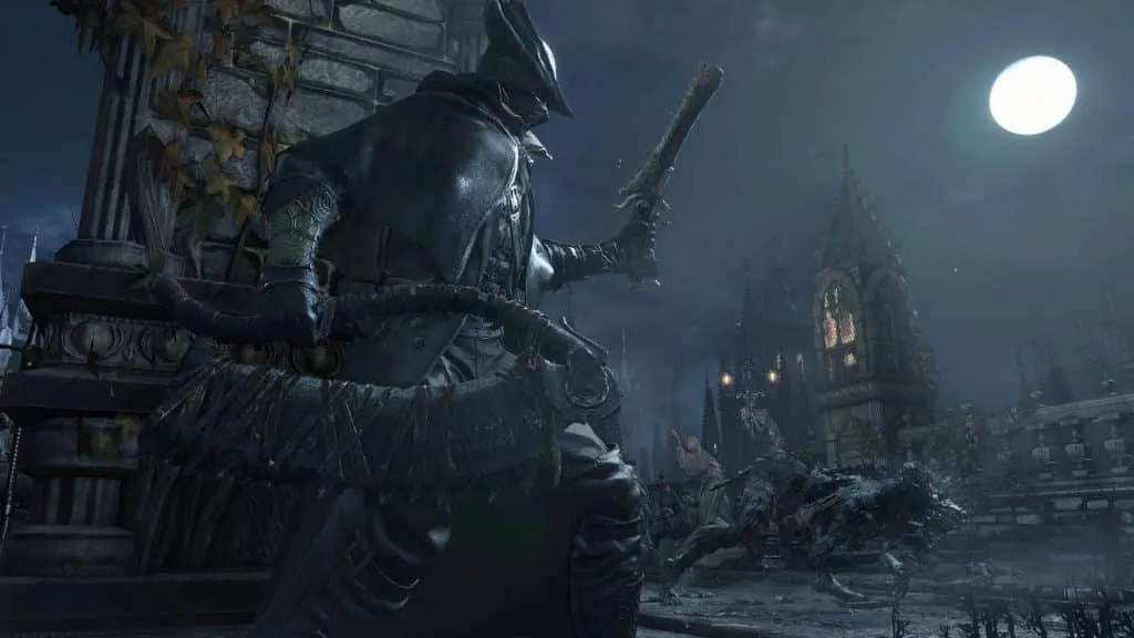 Jäger kämpft in Bloodborne gegen den Werwolffeind