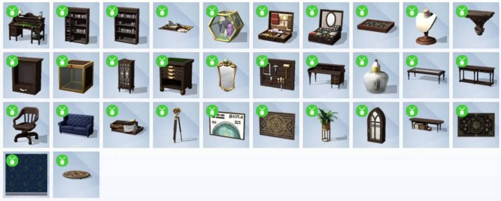 Sims 4 Crystal Creations Stuff Pack-Gegenstände im Build-Modus