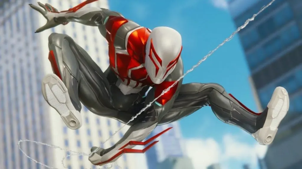 Marvel's Spider-Man のスパイダーマン 2099 の白いスーツ