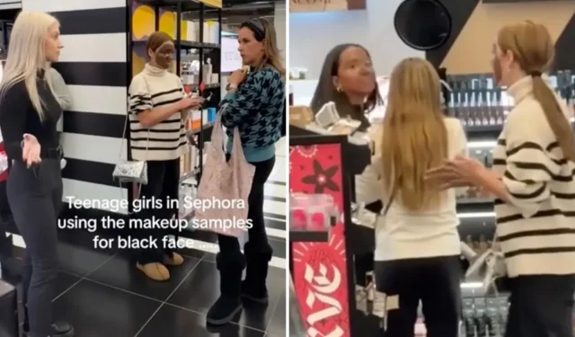 Adolescentes criticados después de usar maquillaje de Sephora para “cara negra” en impactante video