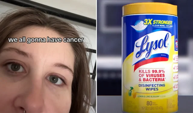 Mujer provoca pánico después de afirmar que las toallitas Lysol contienen sustancias químicas cancerígenas