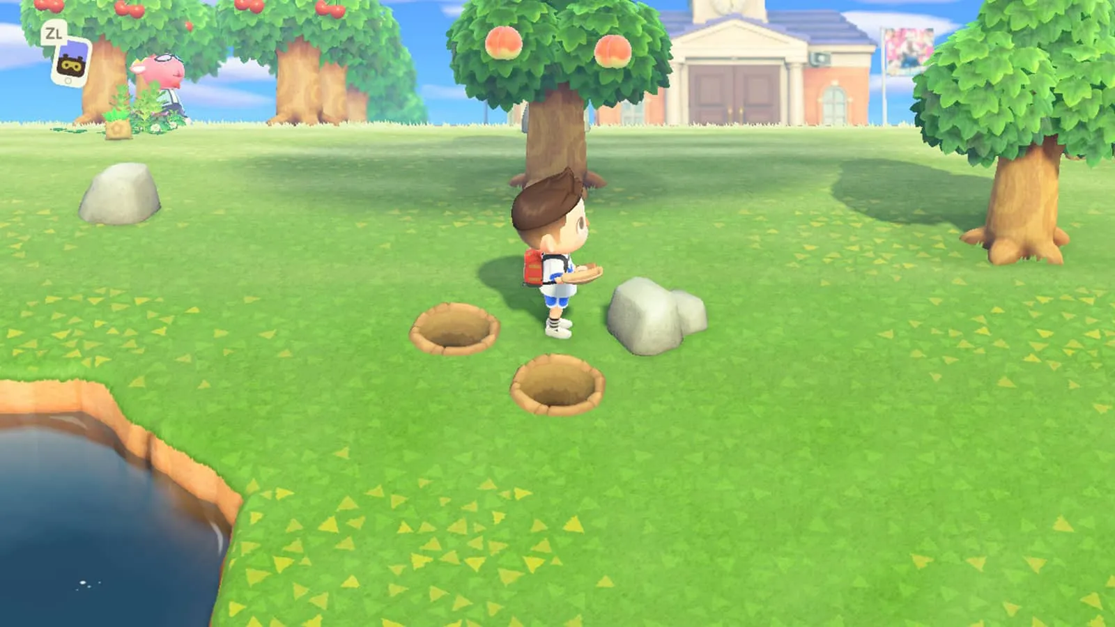 Animal Crossing New Horizo​​ns 鉄塊を入手するために使用される岩。