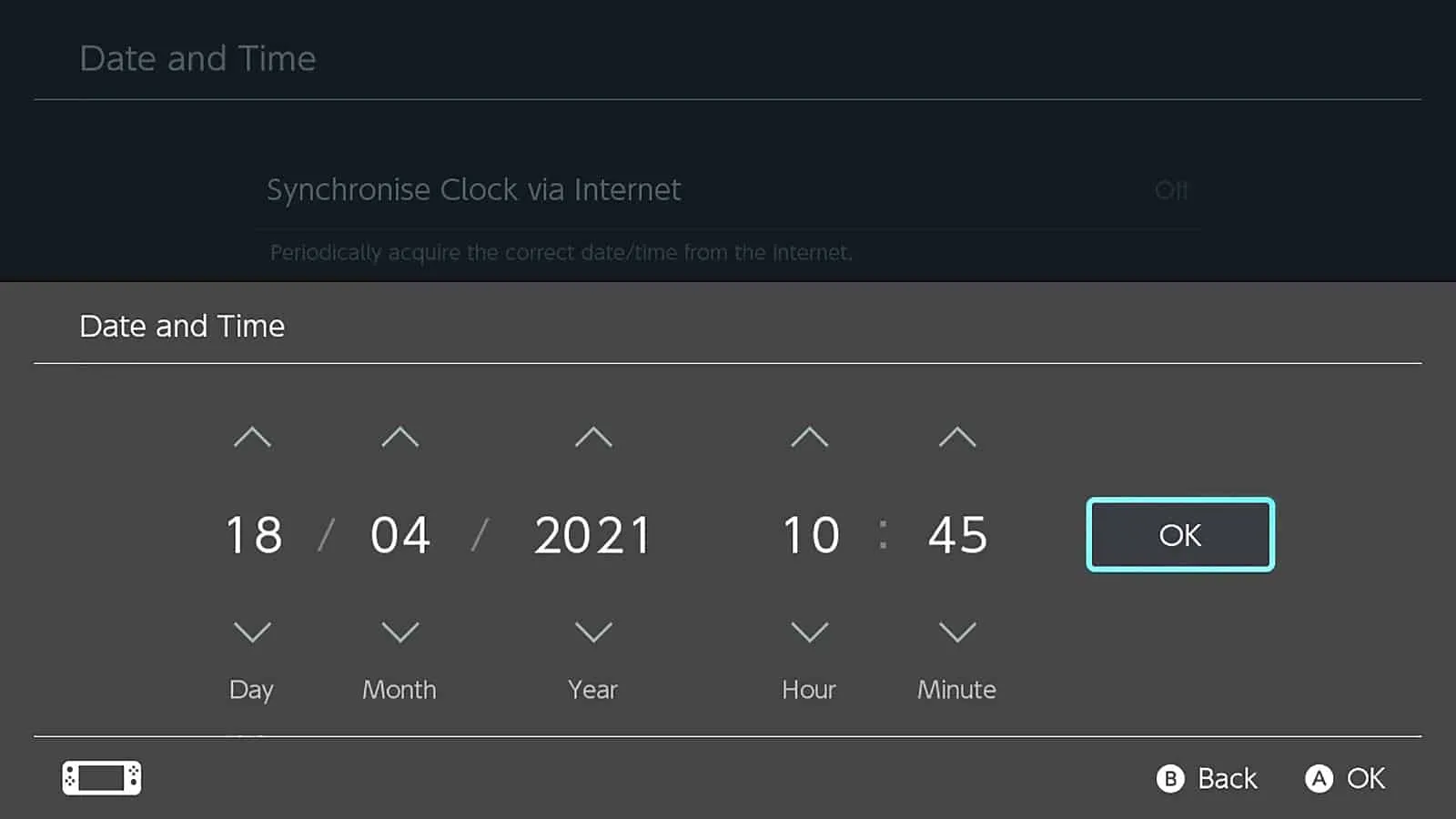Animal Crossing: New Horizons에서 날짜를 시간 여행으로 변경하는 방법을 보여주는 스크린샷
