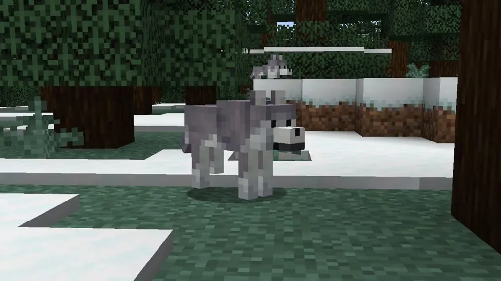 Minecraft aschfahler Wolf