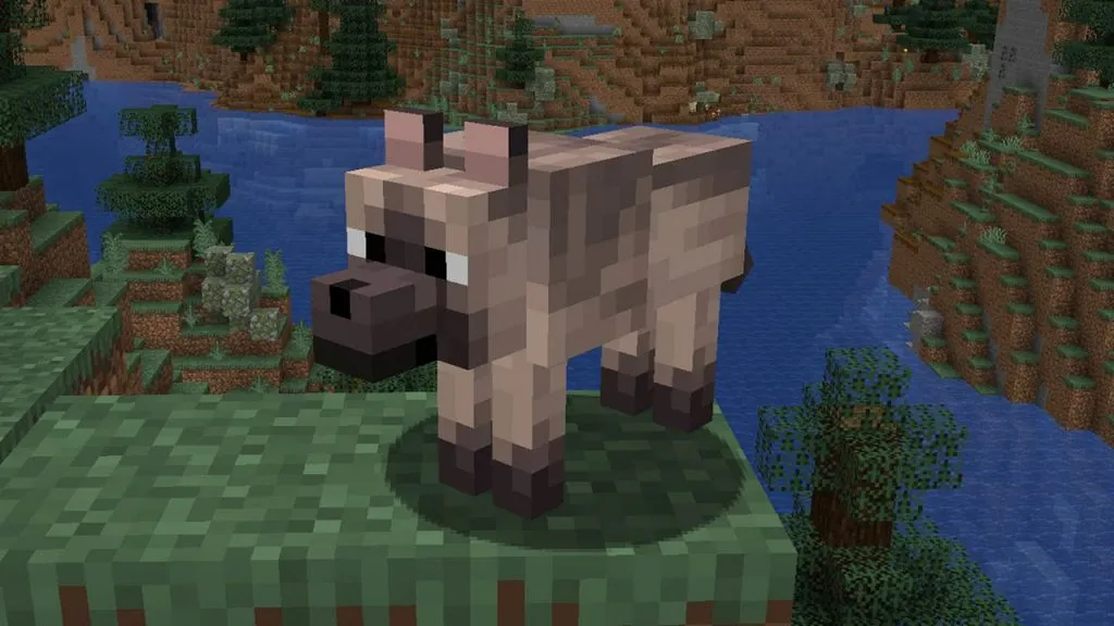 Lupo castano di Minecraft