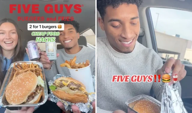 Clientes da Five Guys compartilham hack ‘genial’ para ganhar 2 hambúrgueres pelo preço de 1