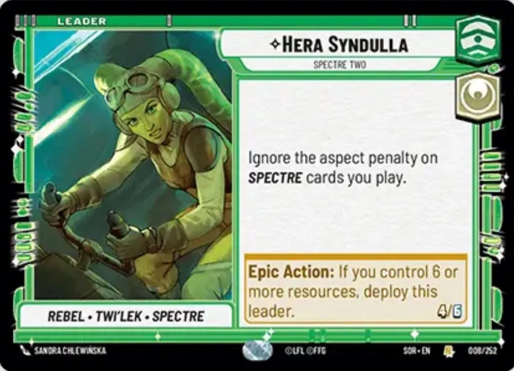 Carte Star Wars Unlimited Hela Syndulla Leader
