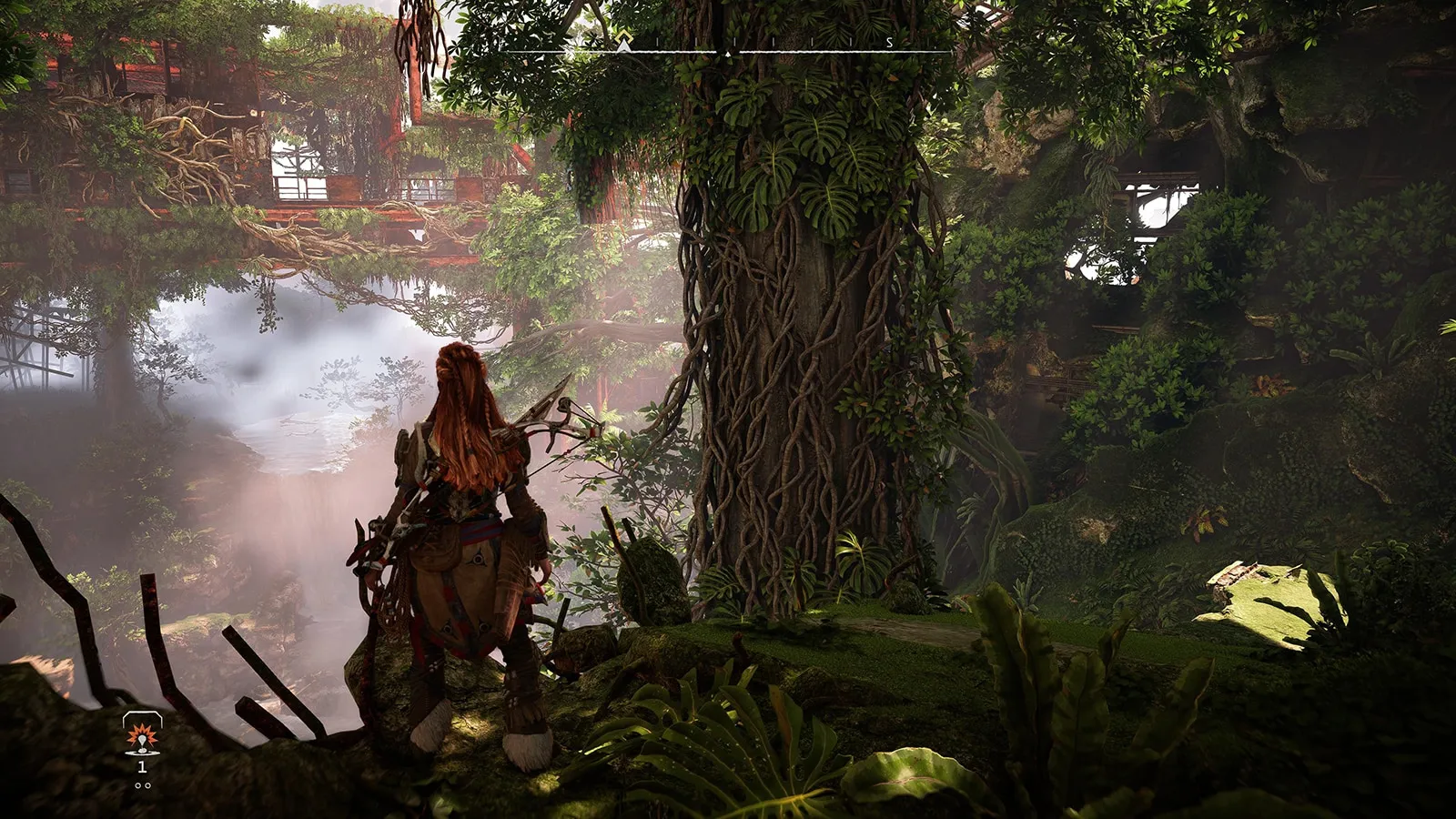 Una captura de pantalla del modo Explorador en Horizon Forbidden West