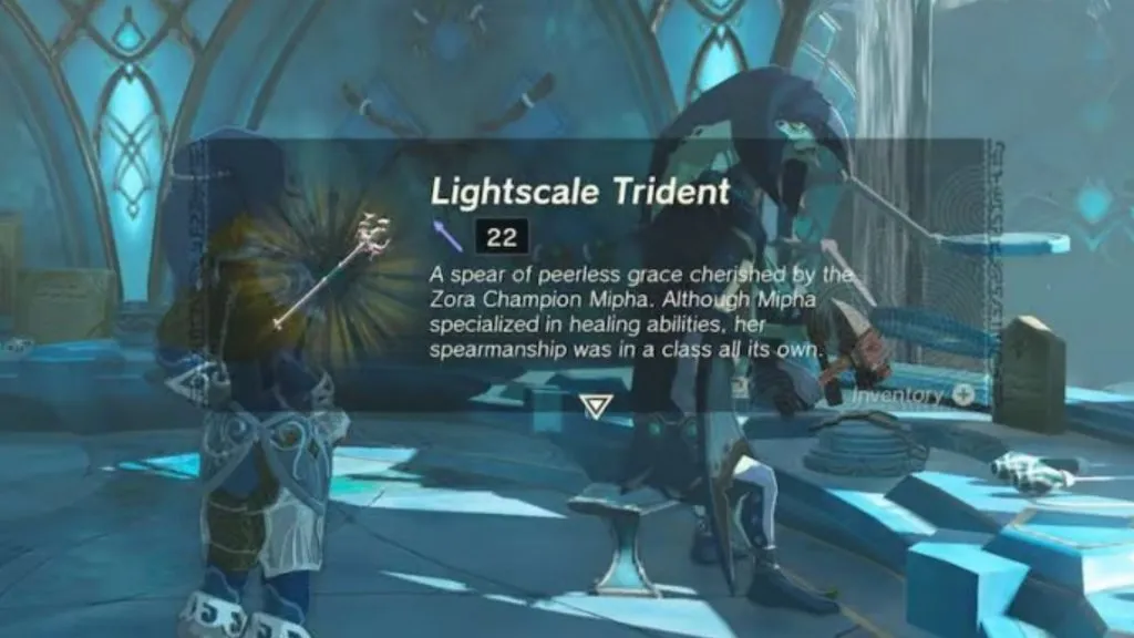 Link che riceve il Lightscale Trident