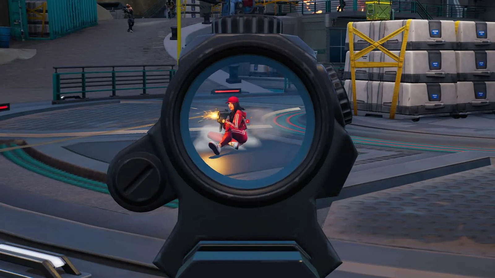 Una captura de pantalla de un jugador mirando hacia su punto de mira.