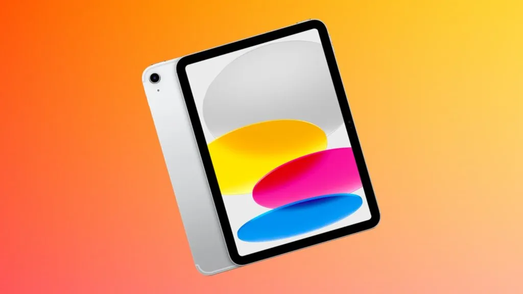 iPad der 10. Generation auf Hintergrund mit Farbverlauf