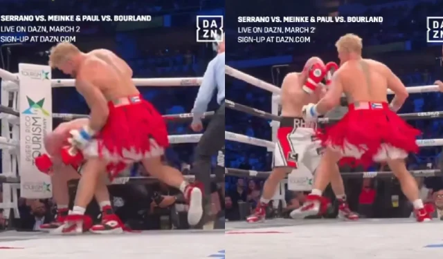 Jake Paul schlägt seinen Gegner Ryan Bourland im TKO der ersten Runde aus