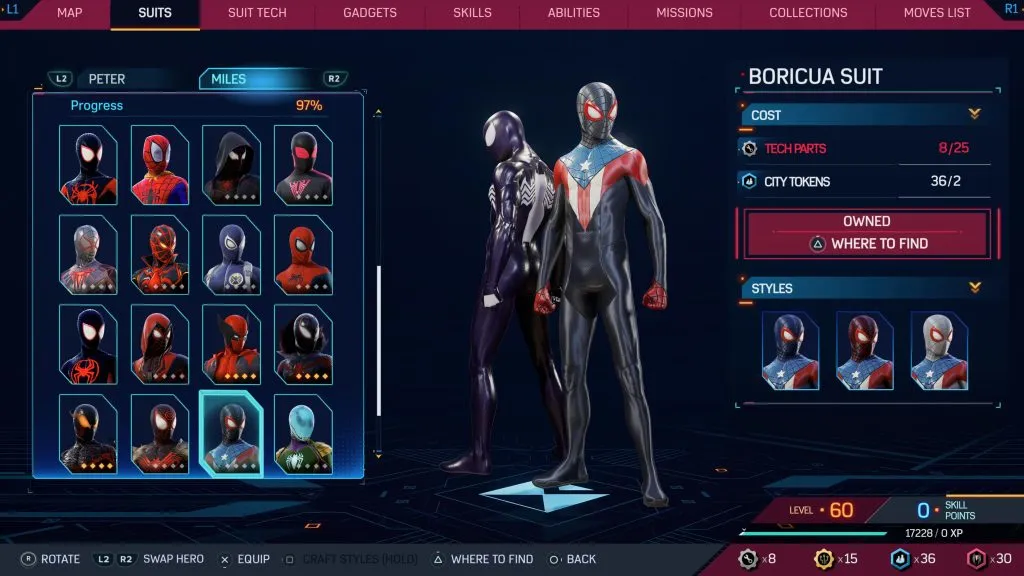 Marvel's Spider-Man 2 のボリクア スーツ